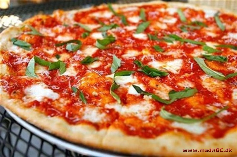 Her er en spændende opskrift på en pizza med lækker bund. Pizzaen er så simpel den kan være med tomatsauce og ost - nogle kender den måske under navnet pizza Margherita. 