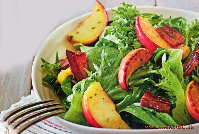 repulsion Forskudssalg Antarktis Salat med stegte æbler og bacon