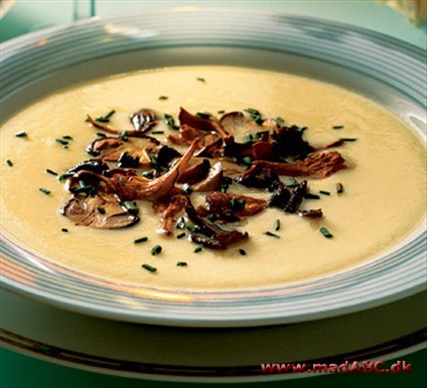Lækker vegetarisk suppe med blomkål of svampe. Supper er super let at lave og smager dejligt. Som ekstra pift kan du lave stegt emmentaler ost. Velbekomme. 