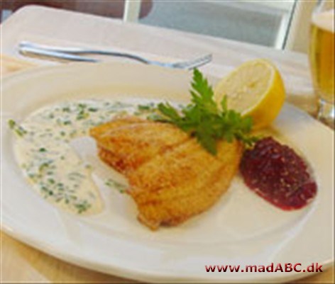 Fried plaice and parsley sauce