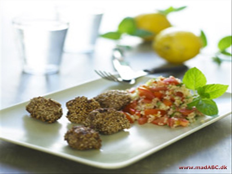 Frikadeller med tabouleh, Indonesisk Frikadeller med tabouleh, Indonesisk