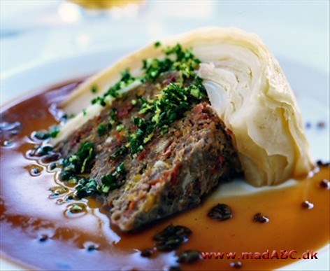 Fyldt hvidkål med gremolata Fyldt hvidkål med gremolata