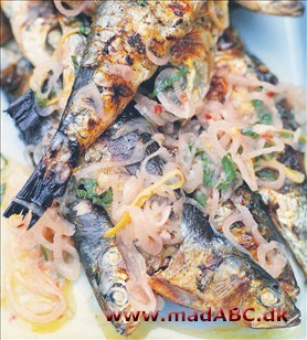 Grillede sardiner med chili- og citrondressing