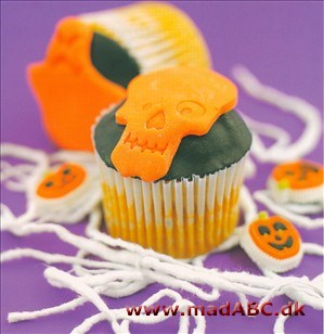 Halloween med græskar cupcakes