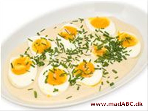 Hard-boiled eggs in mustard sauce