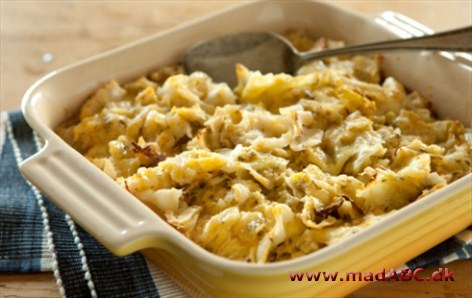 Hvidkålsgratin Hvidkålsgratin