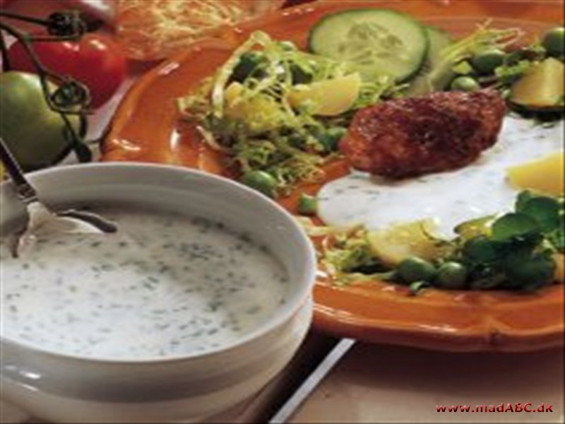 Karbonader med purløgsdressing Karbonader med purløgsdressing