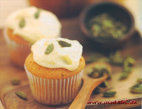 Kardemomme og appelsin cupcakes