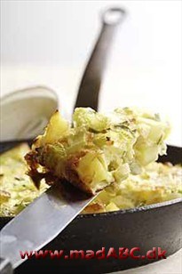 Kartoffelfrittata med ost Kartoffelfrittata med ost