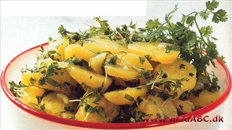 Kartoffelkrydderurte-salat Krydderierne fra Frankfurt, en blanding af syv slags, giver den lette, sydtyske kartoffelsalat med bouillon-vinaigrette en dejlig grøn friskhed ...