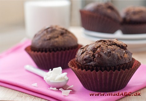 Kokos chokolade muffins
