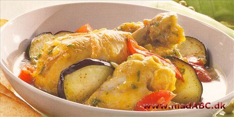 Kylling med auberginer i tagine Kylling med auberginer i tagine