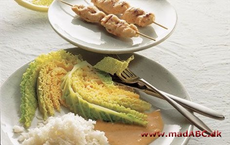 Kyllingespid med krydret sauce Kyllingespid med krydret sauce