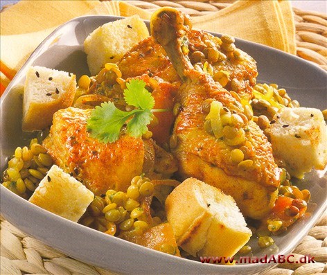 Kyllingetagine med linser Kyllingetagine med linser