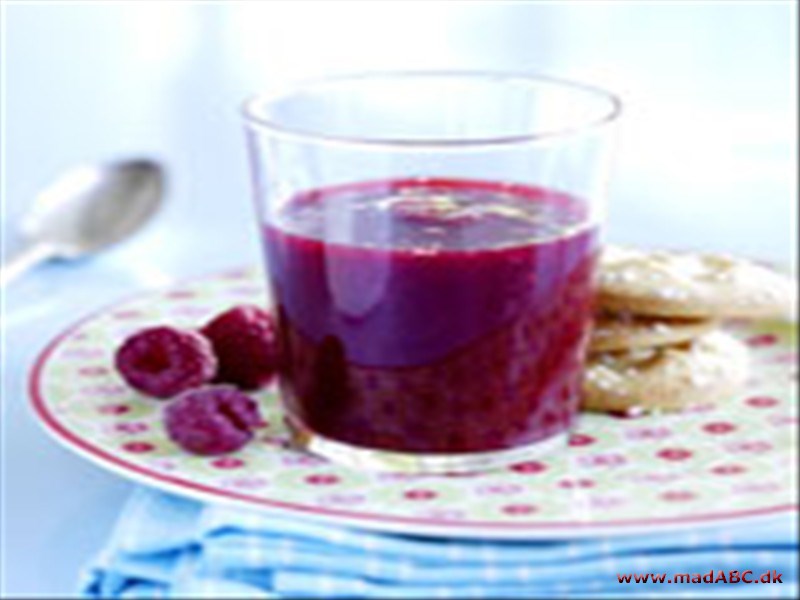 Læskende hindbærsuppe Læskende hindbærsuppe