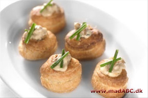 Marsala- og svampe vol-au-vants