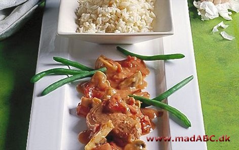 Mørbrad i fad MED haricots verts Mørbrad i fad MED haricots verts