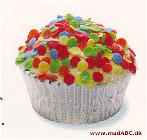 Nytårskonfetti cupcakes Nytårskonfetti cupcakes