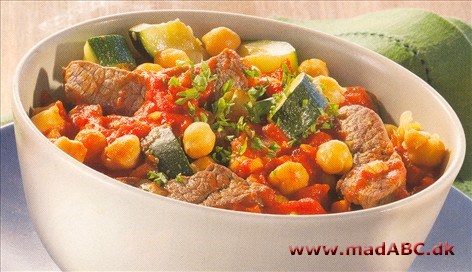 Oksekød med kikærter i tagine Oksekød med kikærter i tagine