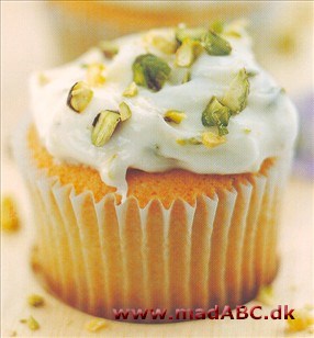 Pistacienødder og rosenvand cupcakes Pistacienødder og rosenvand cupcakes