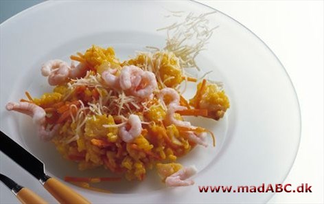 Risotto med rejer og citron Denne ret med risotto, rejer og citron er perfekt som lækker aftensmad, som er let at lave. Server gerne med groft brød. Kan også med fordel bruges som forret, dog i mindre portioner.