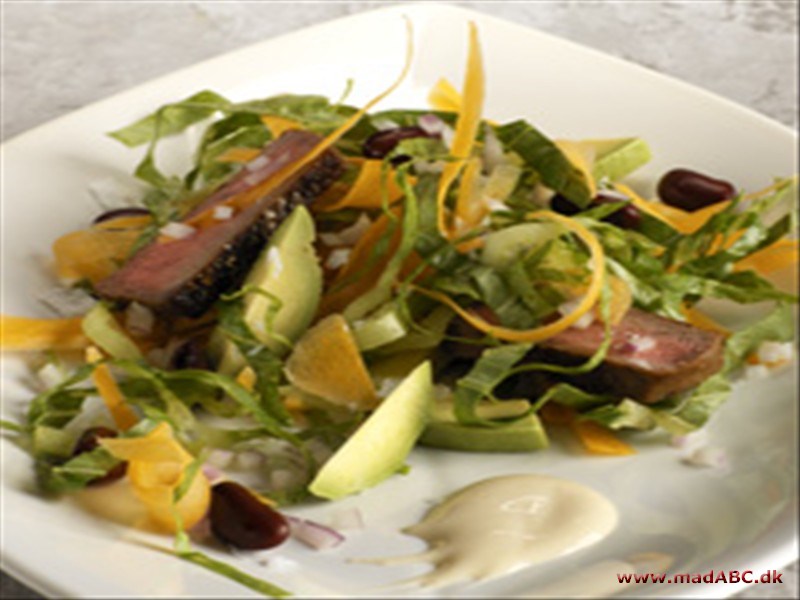 Salat med oksebøf og kidneybønner