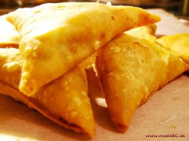 Samosa med Tzatziki og forårsløg Hvis du skal have gæster og ikke lige har tid eller overskud til at lave snacks fra bunden, så prøv at serverer denne kombination: samosas med tzatziki. Det er super let, og smager dejligt.