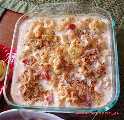 Skinke og selleri gratin Skinke og selleri gratin