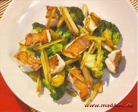 Skorpionfisk med broccoli