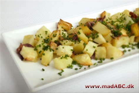Sprødt kartoffel- og baconfad Sprødt kartoffel- og baconfad