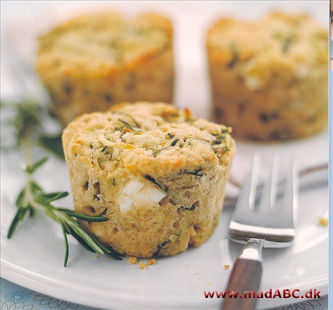 Squash og feta cupcakes