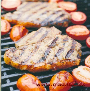 T-bone steaks med tomatcoulis T-bone steaks med tomatcoulis
