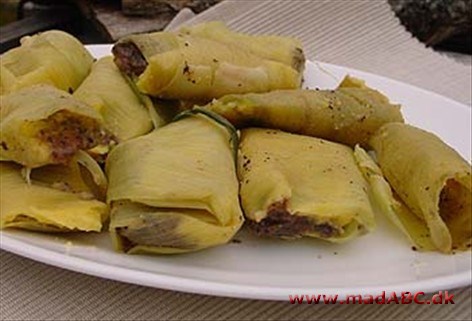 Tamales mexicanske fyldte majsblade