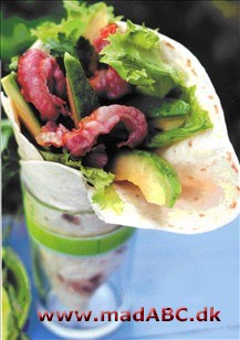 Wrap med ost og skinke Wrap med ost og skinke