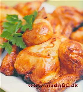 Æbleglaseret poussin en crapaudine Æbleglaseret poussin en crapaudine