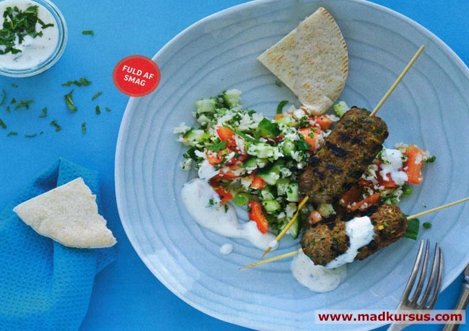 Kebab med blomkåls-tabbouleh