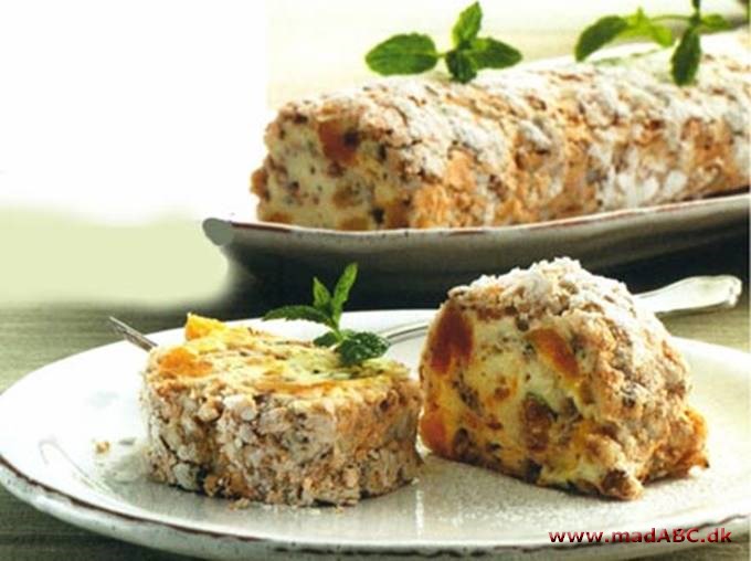 Marengsroulade med abrikoscreme