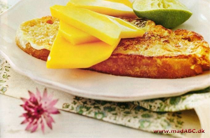 French toast med mango og lime