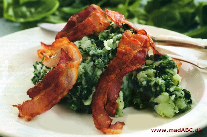 Grøn mos med sprød bacon