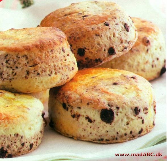 Scones med chokolade 