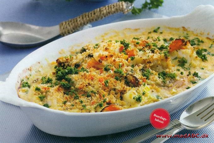 Seafoodgratin