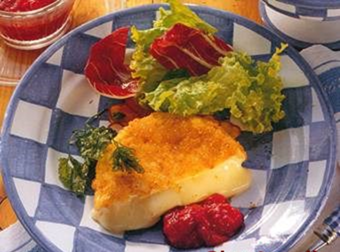 Friteret camembert