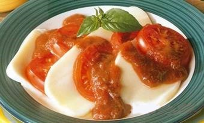 Mozzarella og tomat