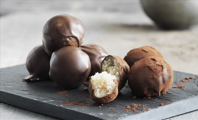 Bailey kugler med chokolade og kakao