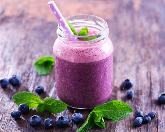 Blåbærmilkshake