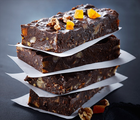 Chokoladebar med nødder