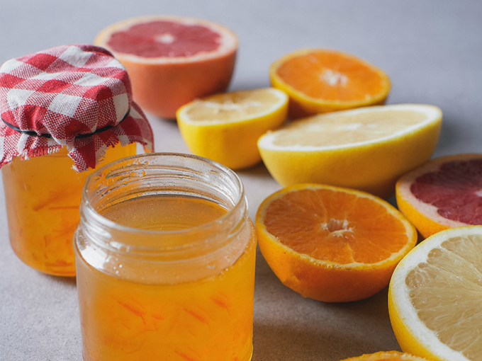 Citrusmarmelade med ahornsirup og ingefær