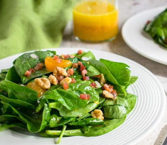 Mandarin spinat salat - Mandarin spinach salad