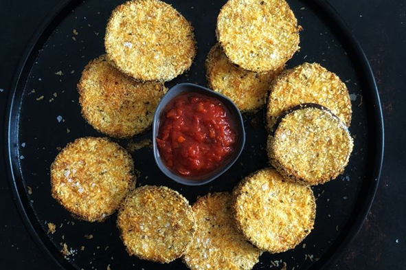 Auberginechips i airfryer