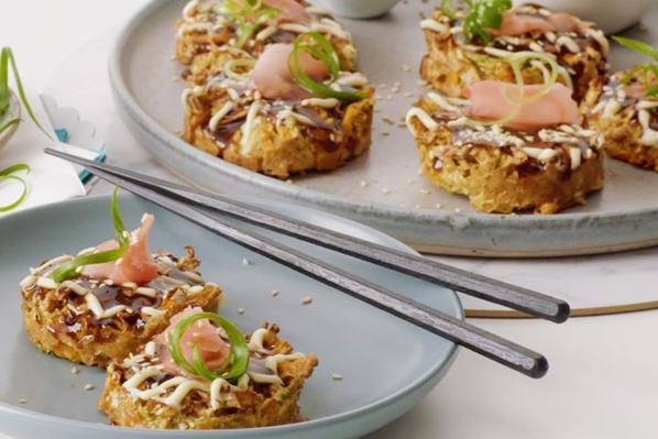 Japanske pandekager Okonomiyaki i airfryer